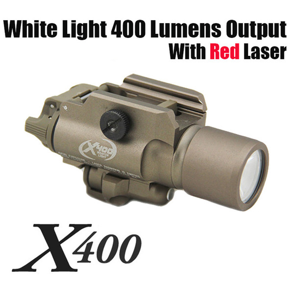 Tactical CNC Making SF X400 LED Pistol and Rifle White Light With Red Laser Dark Earth