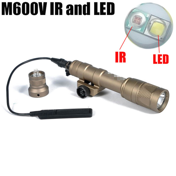 NEW SF M600V-IR Scout Light LED White and IR Tactical Flashlight Gun Light Dark Earth