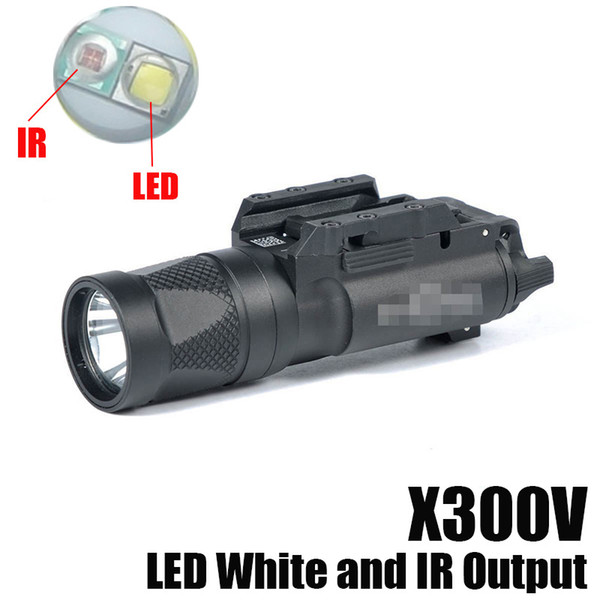 NEW SF X300V-IR Flashlight Tactical gun Light LED White and IR Output Fit 20mm Picatinny Rail Black