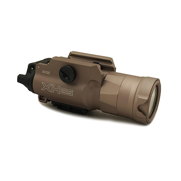 Tactical XH35 Gun Light Ultra-High Dual Output LED White Light XH-35 Hunting Flashlight Brightness Adjustment & Strobe