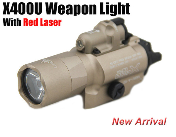 Tactical CNC Making SF X400U Ultra LED Pistol/Rifle Gun Light With Red Laser Dark Earth