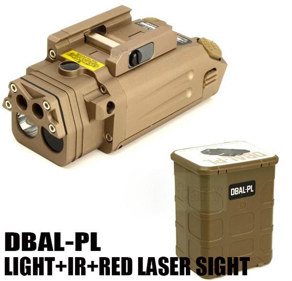 New DBAL-PL White Light LED Tactical Flashlight with Red Laser Pointer and IR Illuminator Dark Earth