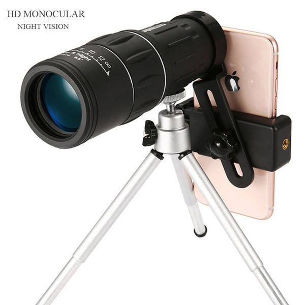 16X52 Dual Focus Monocular Spotting Night Vision Telescope Zoom Optic Lens Binoculars Coating Lenses Hunting Optic Scope A