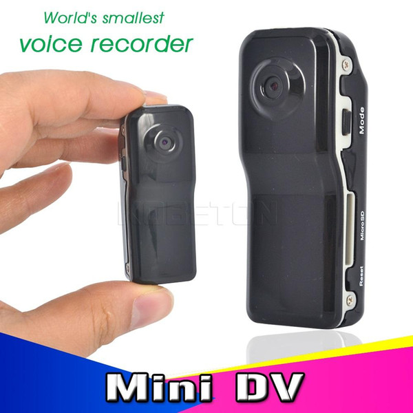 MD80 Mini DV HD Digital Camera DVR Camcorder Portable 1280*960 Video Recorder Supports Light Cam Bike Motorbike Camera + Holder