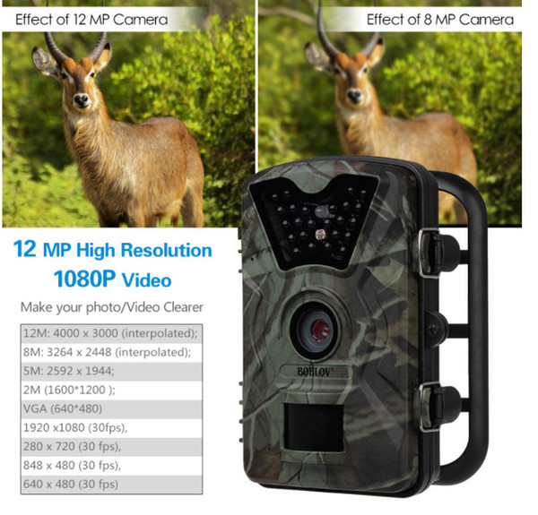 Trail Camera Hunting Game Camera CT008 Infrared Night Version, 2.4 inch LCD Screen, PIR Sensors, IP54 Spray Water Protected design out242