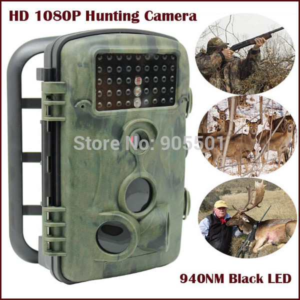 Wholesale-RD1000 timelapse HD 12MP Hunting Trail Camera Cam 2.4LCD Bulit-in 42pcs 940NM Black LED Hunting Camcorder Surveillance Camera