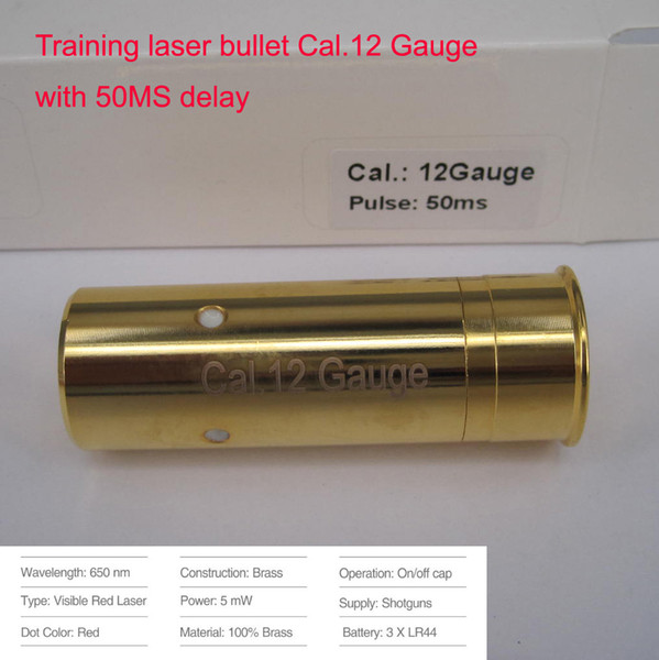 12Gauge(Light Pulse 50MS) Laser Ammo, Laser Training Bullet, Laser Bullet Cartridge for Dry Fire Training & Shooting Simulation