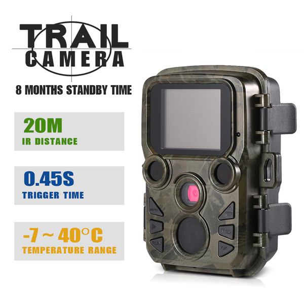 2018 12MP 1080P Mini Trail Camera H501 Hunting Camera Outdoor Wildlife Scouting Camera 0.45s Trigger IP66 Waterproof Video Recorder