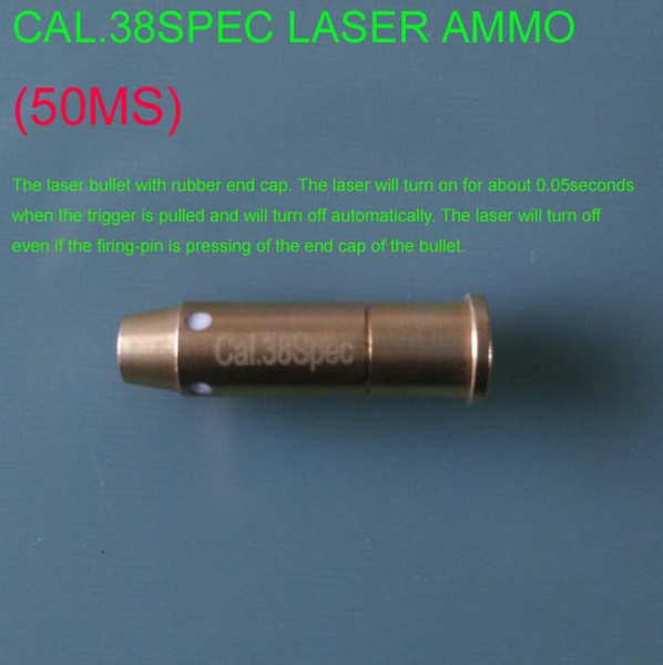 cal. 38spec (Light Pulse 50MS) Laser Ammo,Laser Bullet, Laser Cartridge for Dry Fire training and shooting simulation