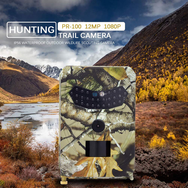 Motion Activated Hunting Camera IP65 Waterproof 12MP PhotoTrap Night VisionTrail Camera 1080P Scout Outdoor Security Camera