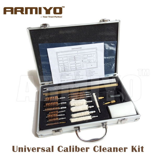 ARMIYO UCCK Universal Caliber Bronze Brush Cleaner Kit set Pistol Hand Gun Rifle Shotgun Airsoft Airgun Cleaning Hunting Gun Accessories