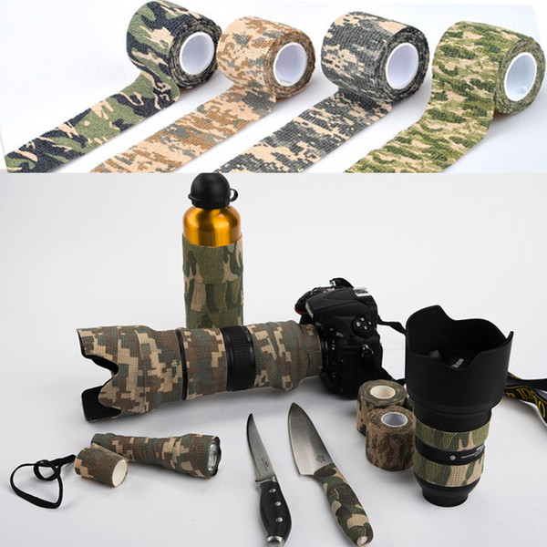 5cmx4.5m Army Camo Outdoor Sports Hunting Shooting Tool Camouflage Stealth Tape Waterproof Wrap Durable Useful SMTCTK02