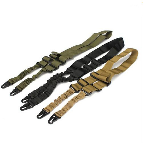 Nylon Multi-function Adjustable Two Point Tactical Rifle Sling Hunting Gun Strap Outdoor Airsoft Mount Bungee System Kit
