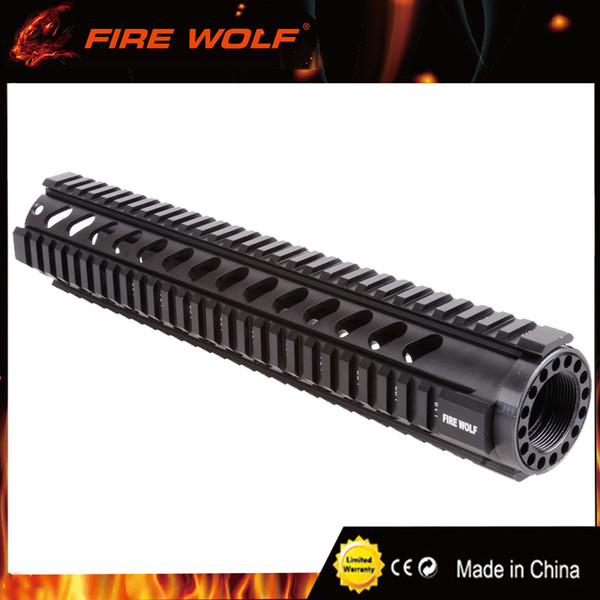 FIRE WOLF Tactical T-Series 12'' Free Float Quad Rail Handguard AR Rail System RIS Handguard For .223/5.56 M4