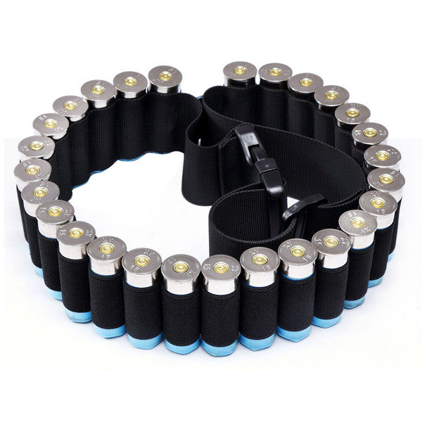 29 Rounds Ammo Holder Shells Belt Shotgun Cartridges Carrier Adjustable Waist Shouler Belt for Shooting Hunting Bandoleer