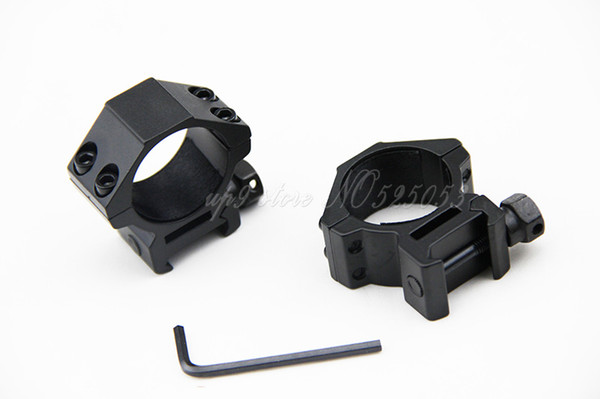 Tactical 1 Pair 30mm Diameter See-through Rifle Scope Weaver Ring Mount Picatinny 20mm Rail For Hunting