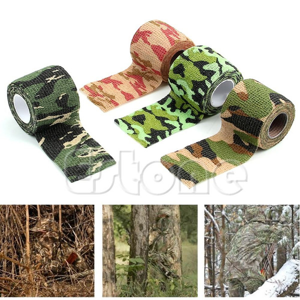 5cm x 4.5m 1 Roll Army Camo Wrap Rifle Hunting Shooting Camouflage Stealth Tape