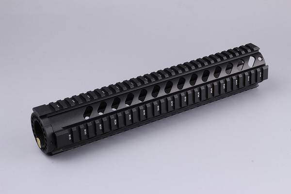 Tactical T-Series 12 Inch Free Float Quad Picatinny Rail Handguard Installs On Standard Carbine Length AR15 M16 Rifles Black