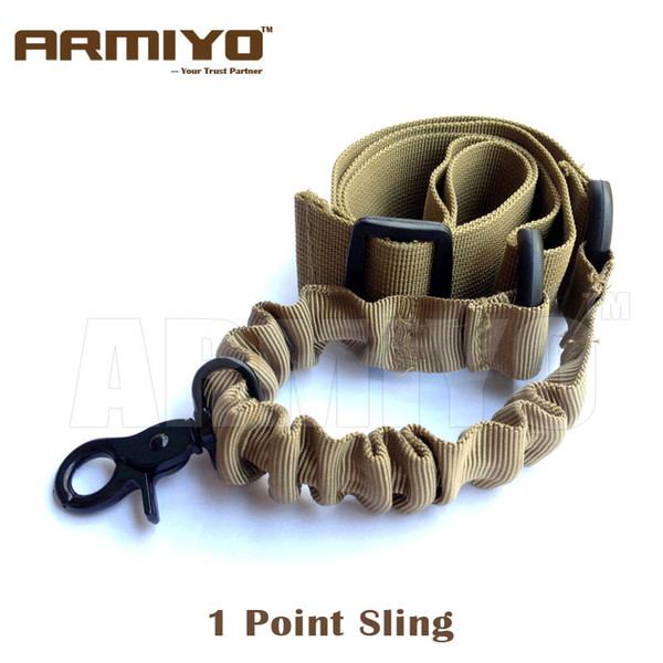 Armiyo 1 Point Shoulder Strap Rifle Mission Sling Bungee Strap Hook Nylon Belt Swivel Buckle Hunting Gun Accessories