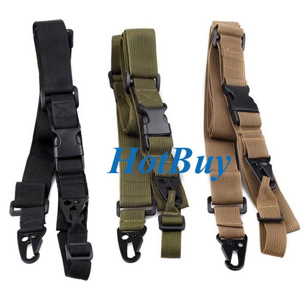 Tactical 3-Point Rifle Gun Sling System Bungee Band Strap Durable Adjustable #3818