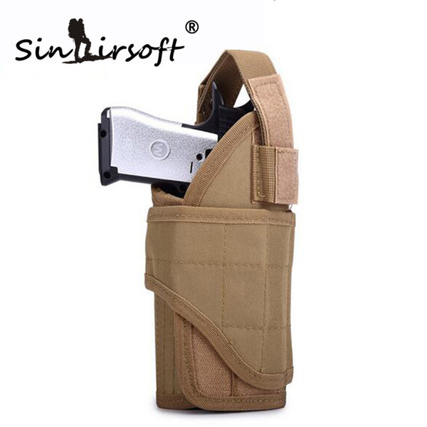 SINAIRSOFT Tactical Pistol Right handed Holster Utility Adjustable Airsoft Hunting Pouch Tornado multiple MOLLE Vertical