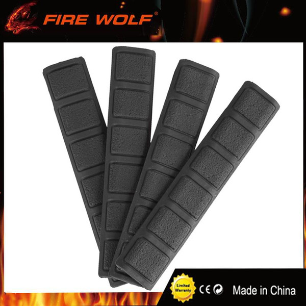 FIRE WOLF 4 pieces Tactical KeyMod Rubber soft Rail Cover type black DE Rail Mount Cover