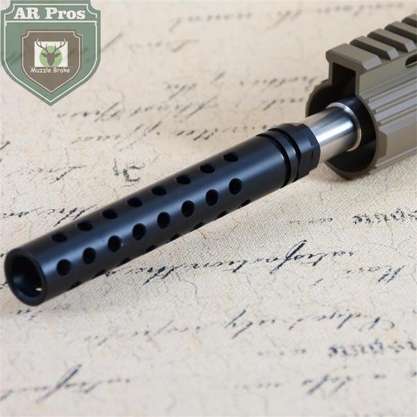 5.5 Inch Muzzle Brake .223 1/2x28UNEF Thread Multi Ports Mil-spec Xm177 Design Black Oxide