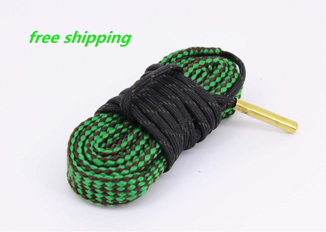 Free Shipping 100% new! .22 .223 5.56 nato Brass rifle/pistol bore snake Gun cleaning Weighted Cord Pul