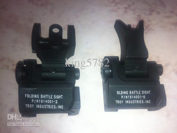 Metal TROY Industries Folding Battle Sight Front and Rear Sights COMBO Back-up Sight