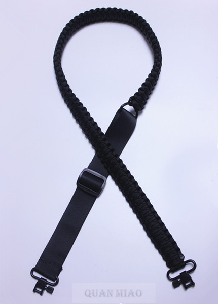 Brand new / Adjustable Paracord Rifle Gun Sling Strap With Swivels / Hunting accessories /All Black