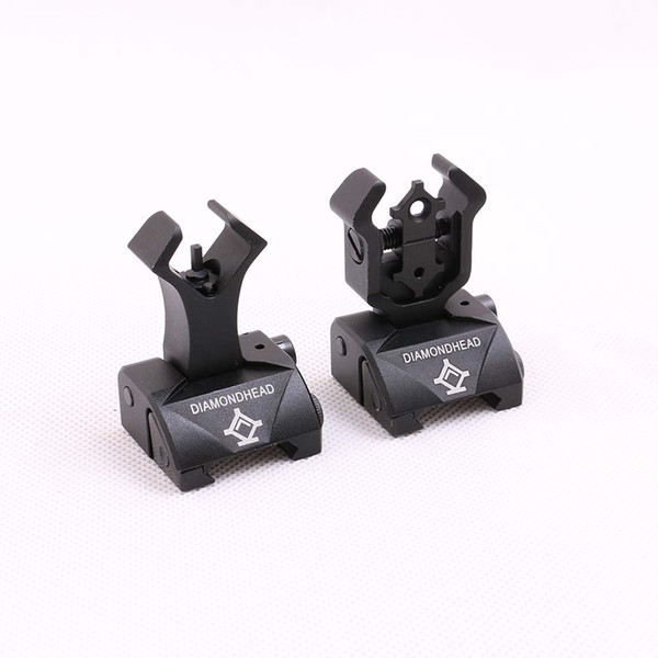 Diamondhead DIAMOND Combat Flip-Up Rear & Front Sight Folding Iron Sights for Black