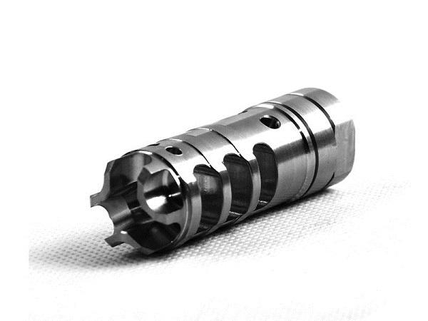 Dragon Stainless Steel .308/7.62 Muzzle Brake Pressure Reducer with M14x1LH Thread Jam Nut Included