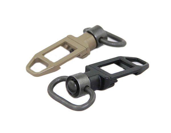 Low Profile Quick Release Picatinny Rail QD 1.25'' Sling Loop With Swivel Attachment Mount Black/Dark Earth