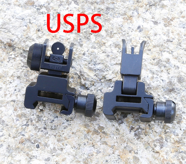 New AR Rapid Transition Tactical Front and Rear Flip-Up Down Iron Sights Set Free Shipping