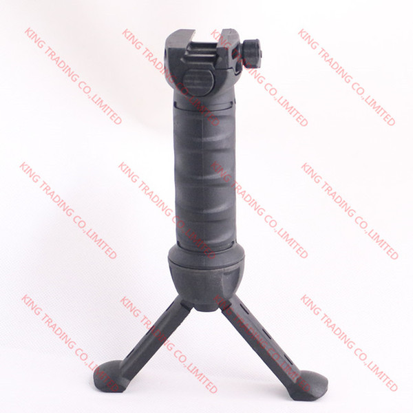 CAA BPP 120 Degree Rotating Telescopic Bipod Foregrip For 20mm Rail Black(KT1933)