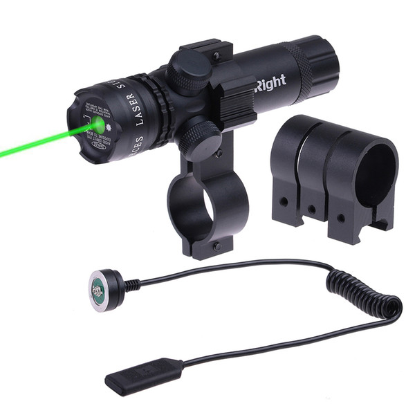 Tactical Hunting Long Distance Adjustable Green Dot Laser Sight Scope 20mm Rail Picatinny Mount Gun Rifle