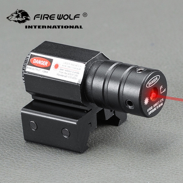 FIRE WOLF 50-100 Meters Range 635-655nm Red Dot Laser Sight For Pistol Adjust 11mm&20mm Picatinny Rail Free Shipping