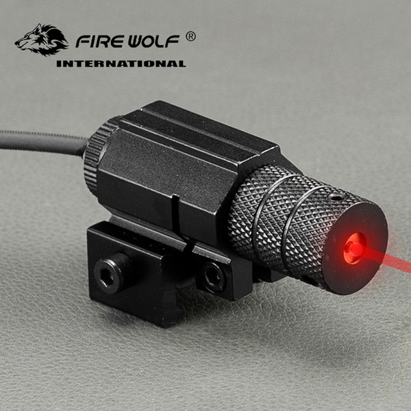 Tactical Red Dot Mini Red Laser Sight with Tail Switch Scope Pistol Lengthen Rat Tail Hunting Optics