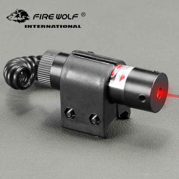 FIRE WOLF Tactical Red Dot Red Laser Sight with Tail Switch Scope Lengthen Rat Tail Hunting Optics