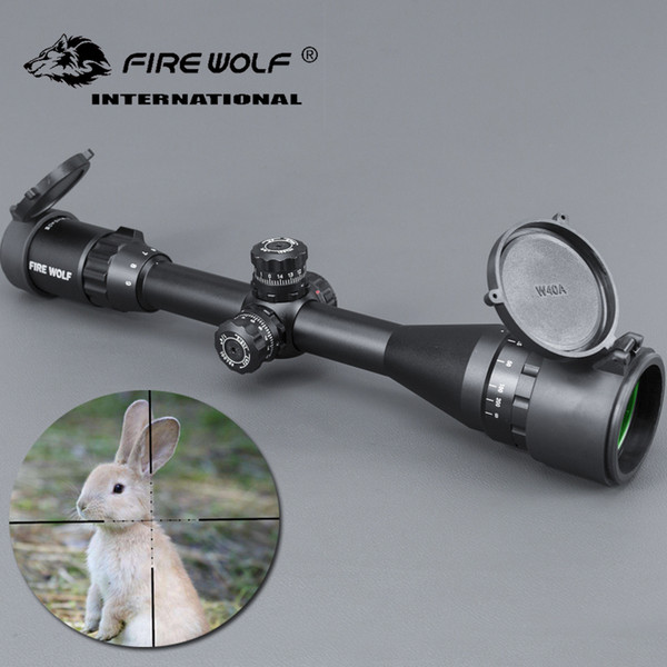 FIRE WOLF 3-9x40 AOE Silver Riflescopes Rifle Scope Hunting Scope w/ Mounts For Airsoft Sniper Rifle