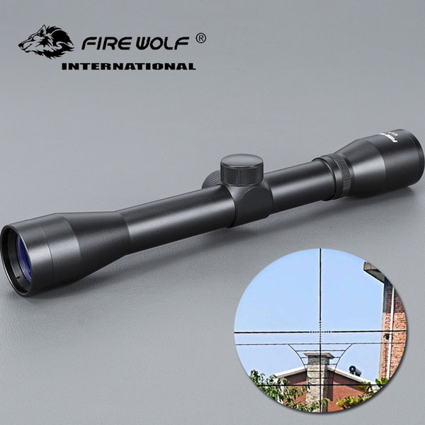 FIRE WOLF 4x32 Rifle Scope Reticle Fiber Optic Sight Scope Rifle/airsoft Gun Hunting airsoftsports Gun