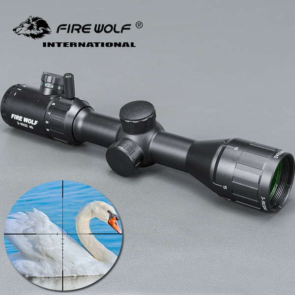 Tactical Hunting Scope 3-9x32 AO Djustable Green Red Illuminated Range Finder Reticle Optics Sight Hunting Air Rifle Scope Caza