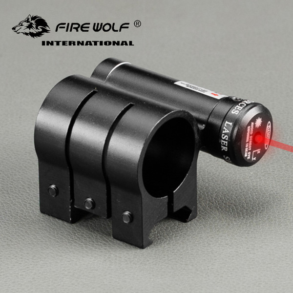 FIRE WOLF 25mm Ring 20mm Weaver Rail Base Mount with Red Laser Dot Sight Scope Mount for Hunting Free Shipping