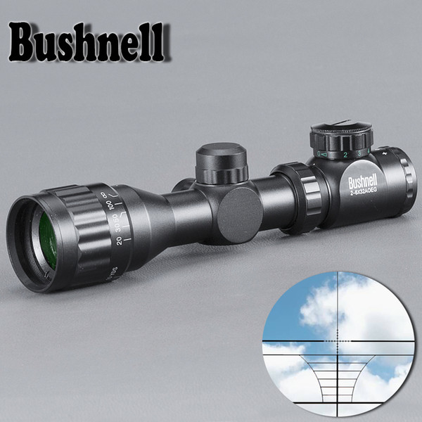 BUSHNELL 2-6X32 Hunting Green Red Dot Illuminated Tactical Riflescope Reticle Optical Sight Scope For Shotgun Riflescope