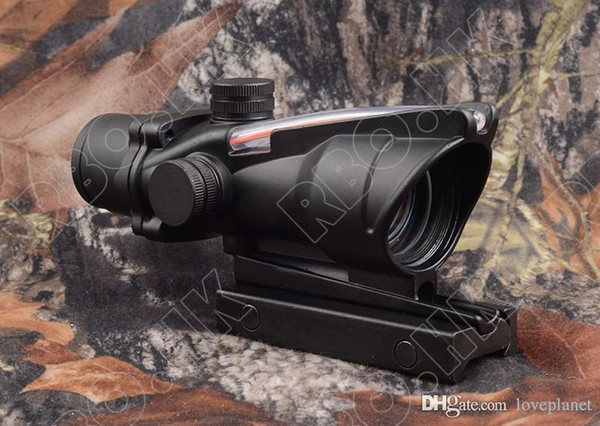 Tactical trijicon acog style 1x32 red optics fiber rifle scope hunting shooting M7262