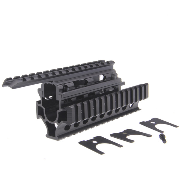 Funpowerland High quality Black Color AK Handguard RIS Quad Rail System Free Shipping