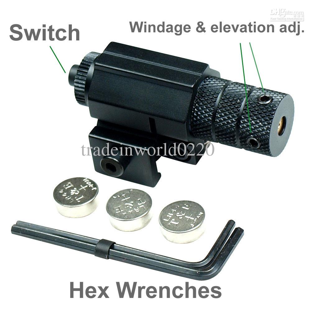 5pcs/lot mini tactical red dot laser sight for pistol,handgun,air gun