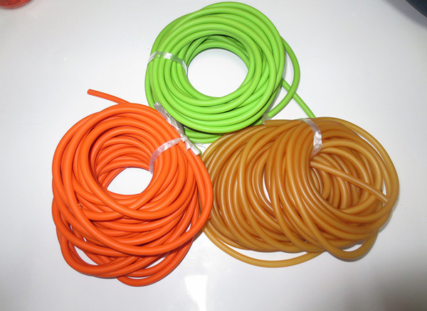 50 meters slingshot rubber rope 2050# 3060# Green yellow orange color sling rubber tubing used for hunting outdoor