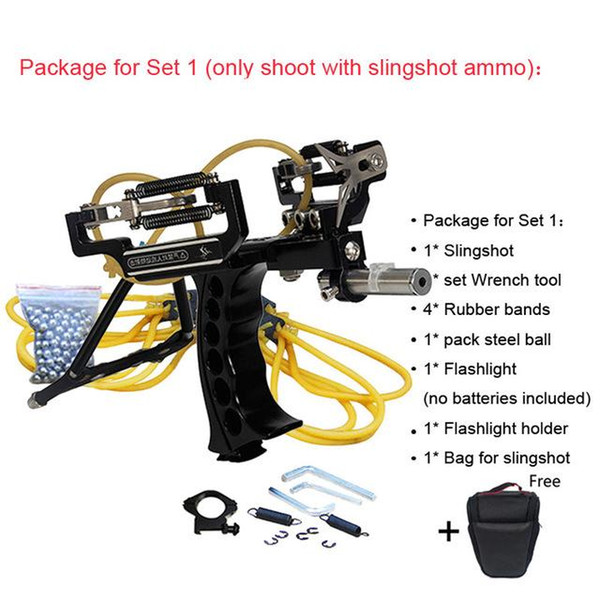 Powerful Profesional Adjustable Stainless Hunting Slingshot With Spring High Velocity Catapult Outdoor Slingshots Spring High Velocity Catap