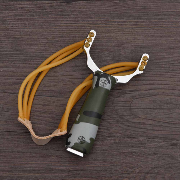 Powerful Sling Shot Aluminium Alloy Slingshot Camouflage Bow Catapult Portable Outdoor Hunting Slingshot